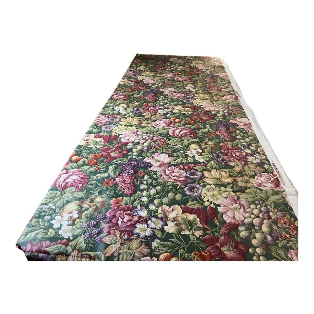 Kaufmann Floral Cotton Home Decor Fabric Design by Carole Watson 2.25 Yards